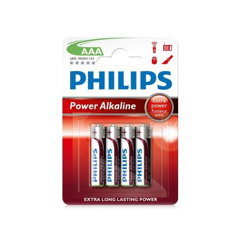 LR03 Power Alkaline B4, Батарейка Philips Power Alkaline AAA B4 (4 шт.)