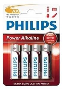 LR6 Power Alkaline B4, Батарейка Philips Power Alkaline AA (4 шт.)
