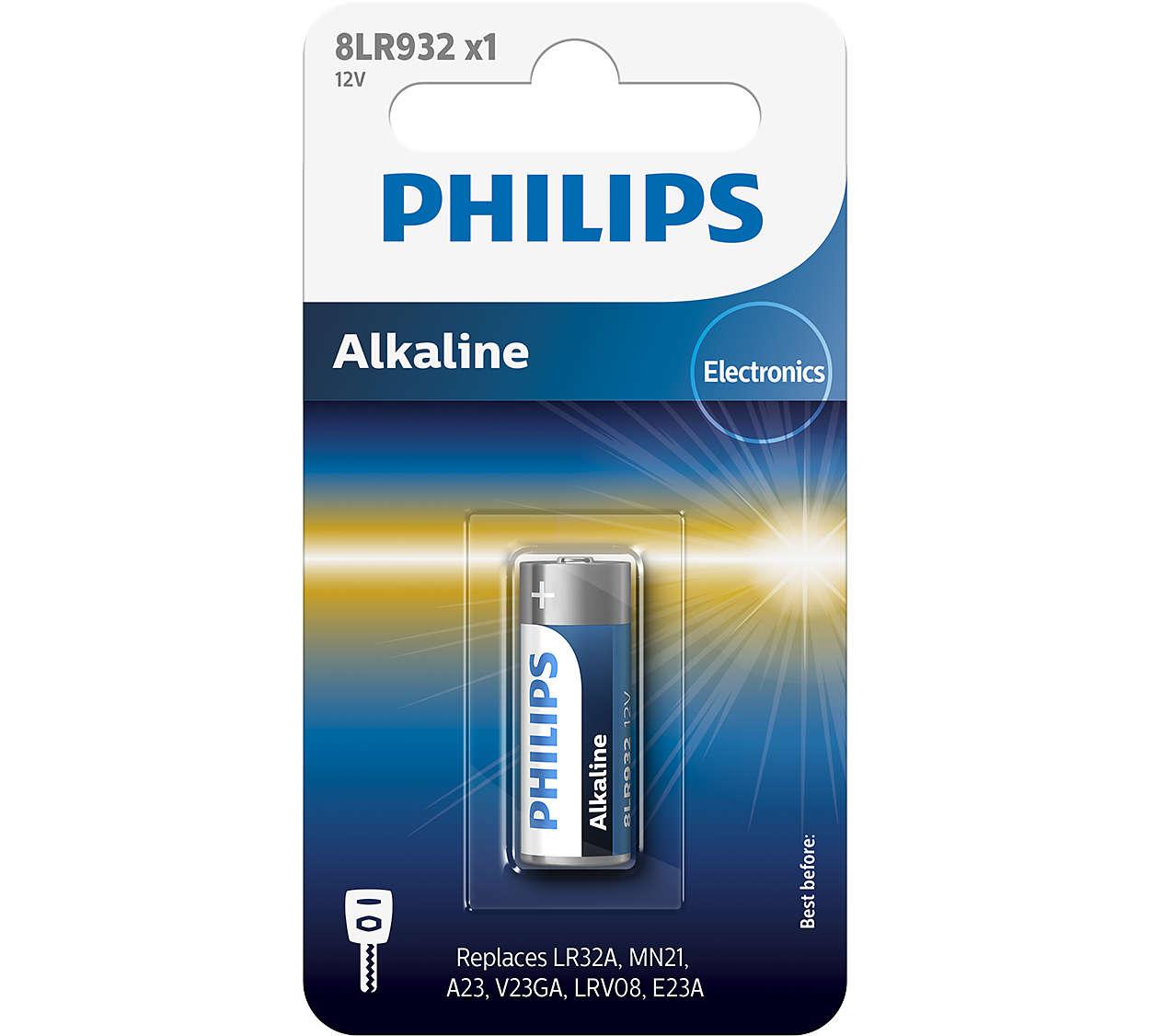 8LR932 12.0V, Батарейка Philips Alkaline 12.0V 1-blister (LR23A / 8LR23) (1 шт.)