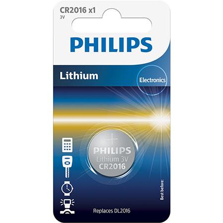 CR2016 3.0V, Батарейка Philips Lithium 3.0V coin 1-blister (20.0 x 1.6) (1 шт.)
