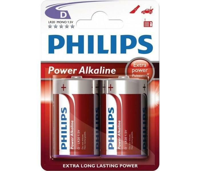 LR20/ D Power Alkaline, Батарейка Philips Power Alkaline B2 (2 шт.)