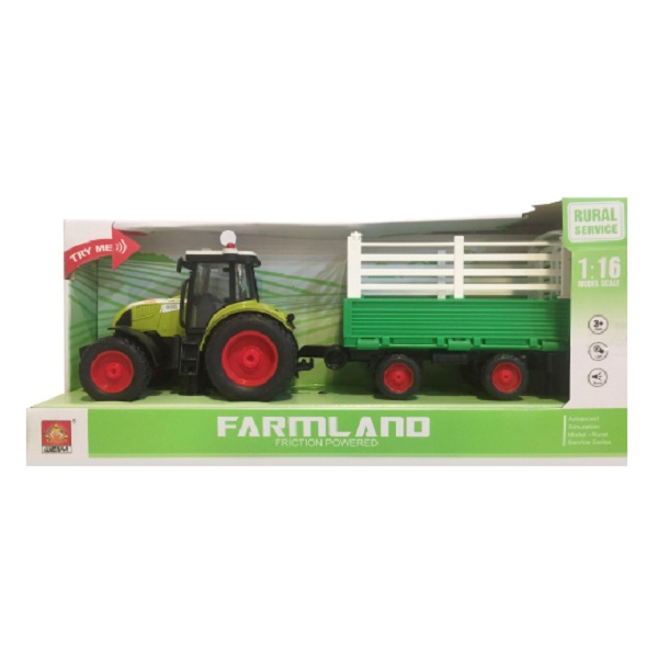 WY900H, Инерционный трактор «Trailered Farm Tractor» 1:16 (свет / звук)