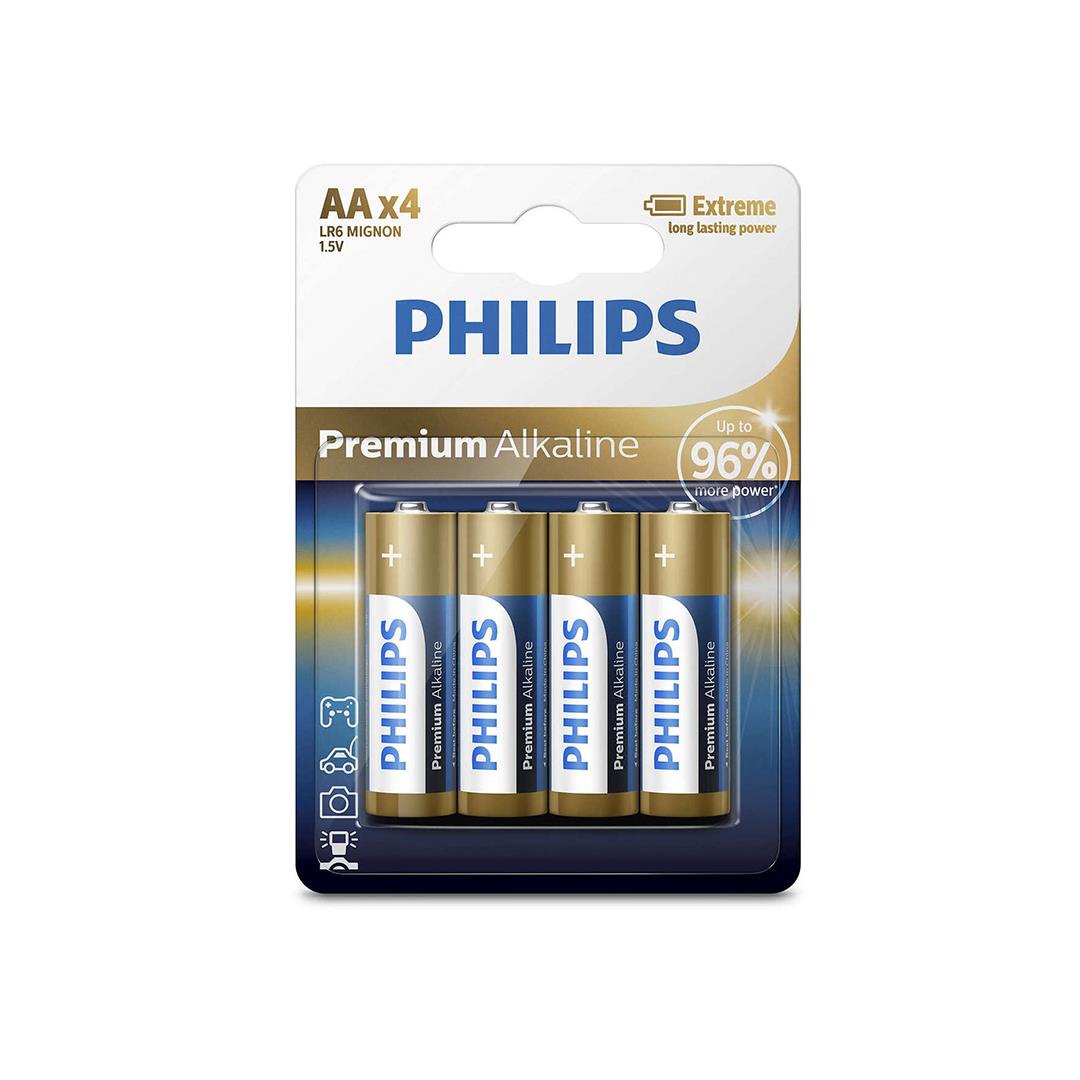 LR6 Premium Alkaline, Батарейка Philips premium Alkaline AA B4 (4 шт.)