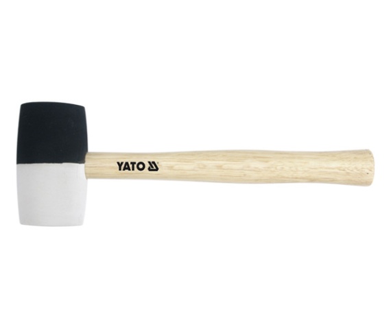 YT-4605, Молоток резиновый c деревянной ручкой 980гр d72мм