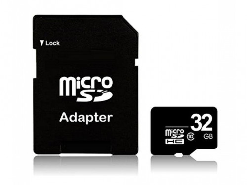 HLMTMISD32GB, Карта памяти MicroSD Card (Class 10) UHS-I (U1) + SD Adapter, 32 GB